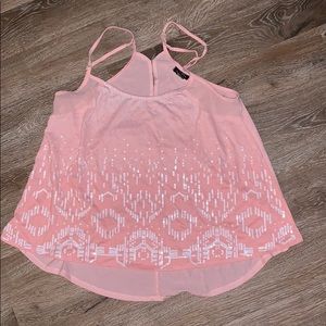 Pink Flowy Tank Top
